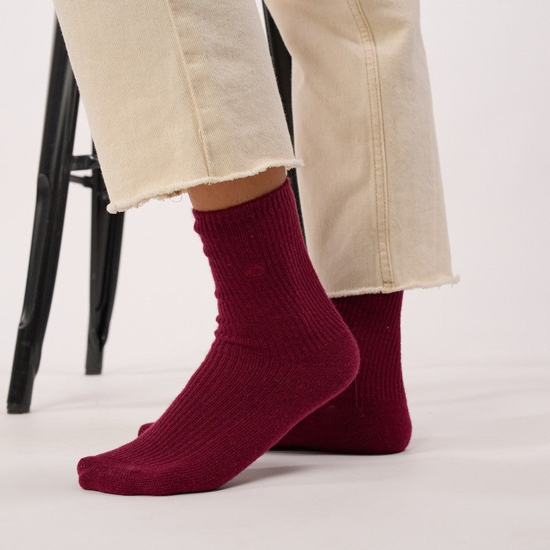 Billybelt Wollen Sokken - Plum
