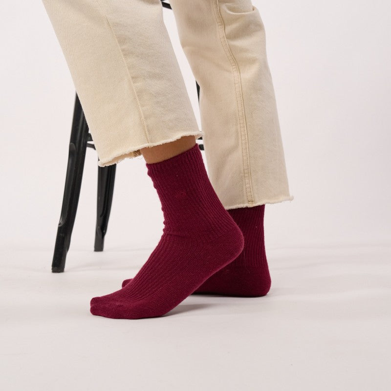 Billybelt Wollen Sokken - Plum