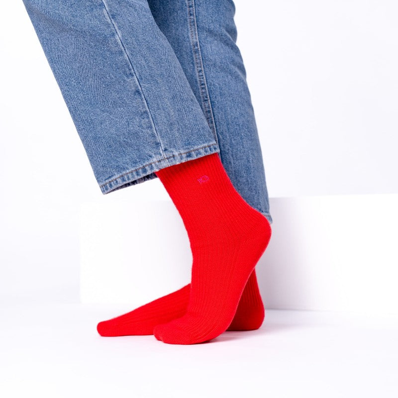 Billybelt Wollen Sokken - Rood