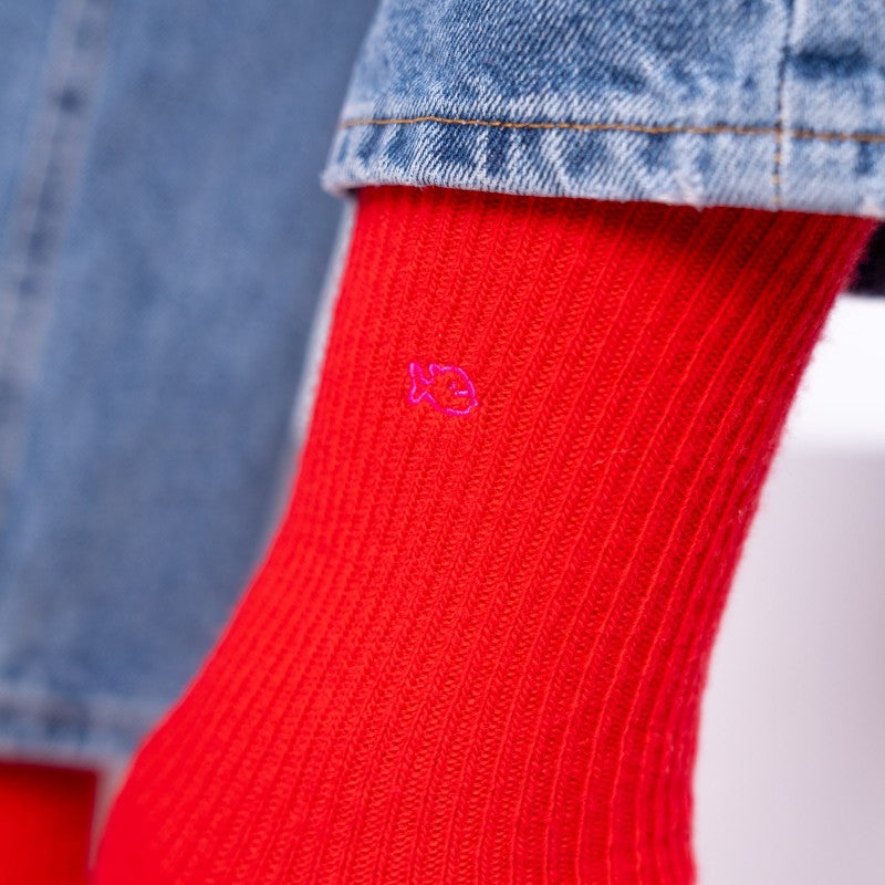 Billybelt Wollen Sokken - Rood