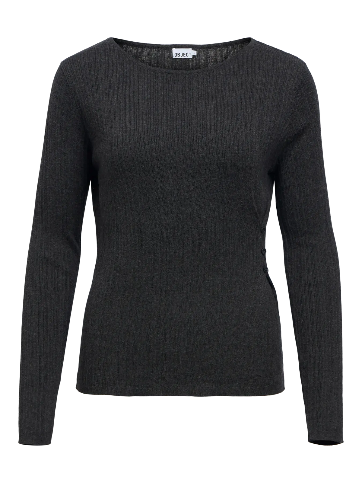 Object - Knitted Pullover Billa / Dark Grey Melange